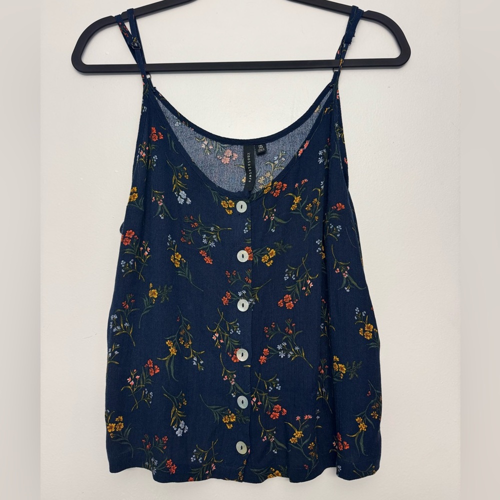 Floral Navy Blue Women's Camisole